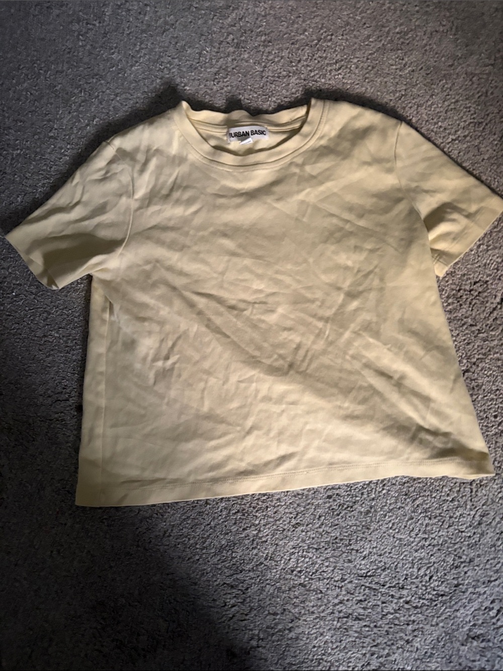 Urban Basics Kids Pale Yellow Short Sleeve Tee